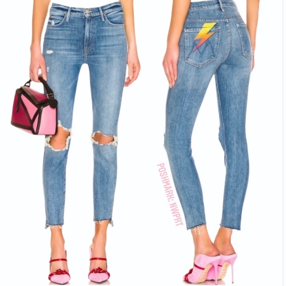 MOTHER Denim - MOTHER Stunner Bolt ⚡️High Rise Ankle Fray 24